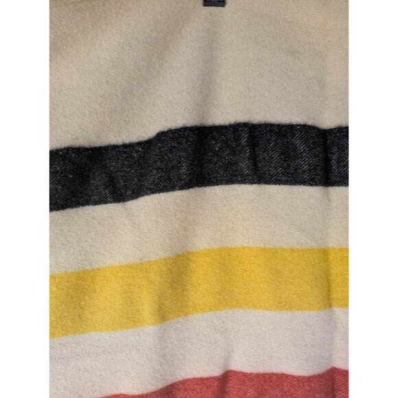 Vtg Blanket Hudson Bay ? or similar 3.5 point Wool 63x72 Gold white label READ - Picture 2 of 16